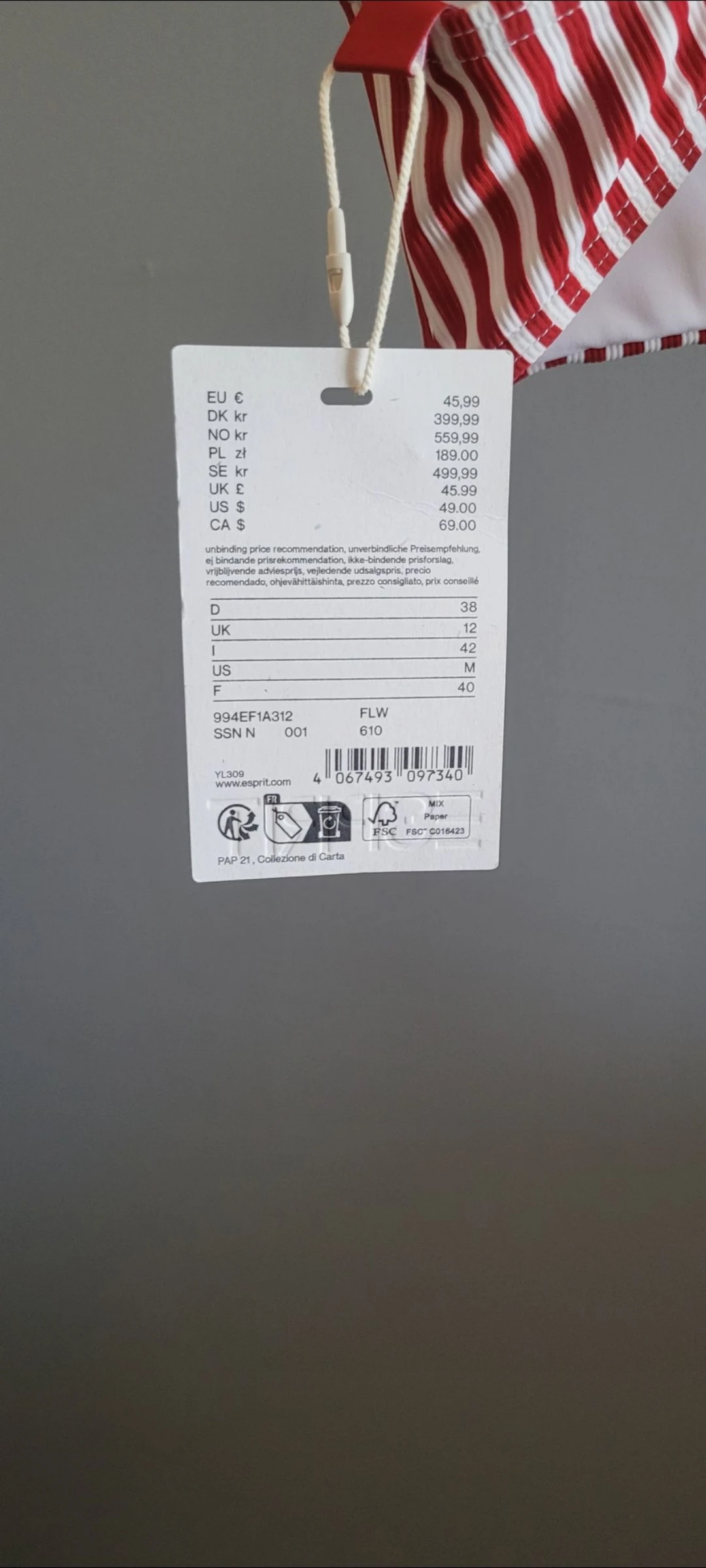Esprit bikini top Size 40 – photo 2